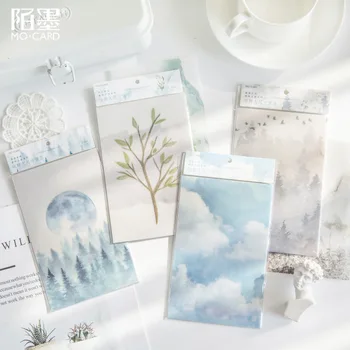 

Forest Watercolor Sulphuric Acid Paper Sticky Notes Memo Pad Diary Stationary Scrapbook Decorative Transparent Ins Times Sticky