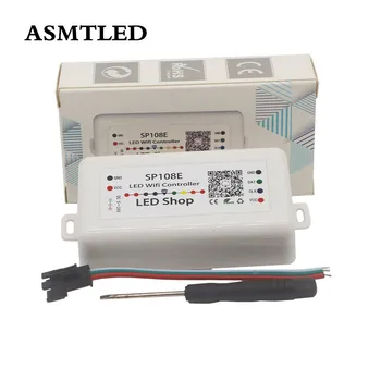 

SP108E WS2812B WS2811 WS2801 LED WiFi Controller, iOS Android App Wireless Remote Control DC5V~24V SP108E for SK6812 SK6812 RGBW