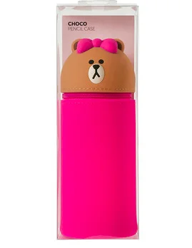 Милый милый силиконовый пенал Kawaii Канцтовары Мультфильм Детская гелевая ручка чехол карандаш держатель Коричневый медведь прекрасный студенческий ребенок подарок - Цвет: 005