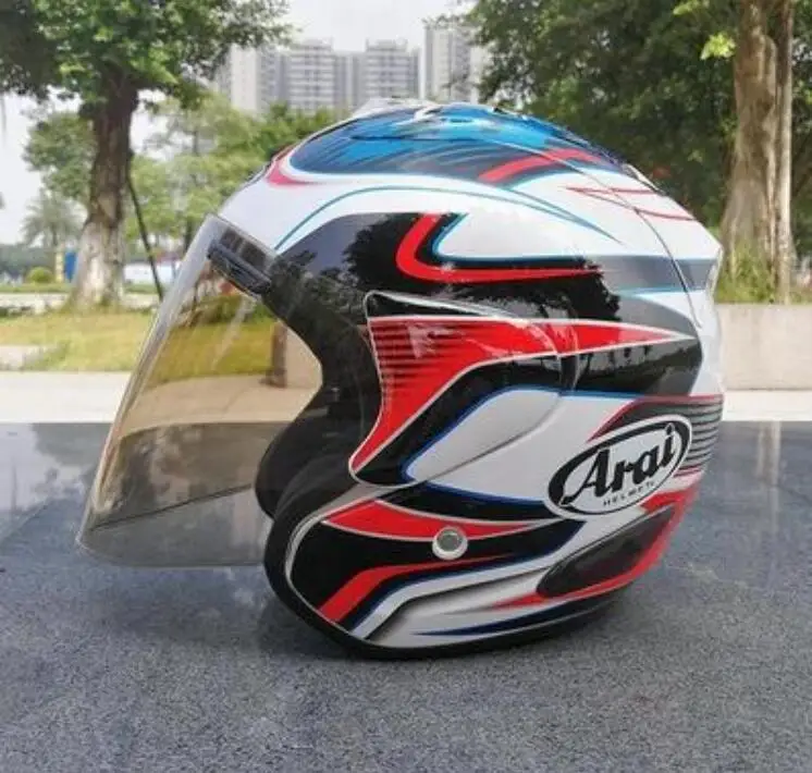Для ARAI двойного применения мотоциклетный шлем в виде черепа Новинка Ретро-шлем полушлем для мотоцикла Размер m-xxl - Цвет: 8