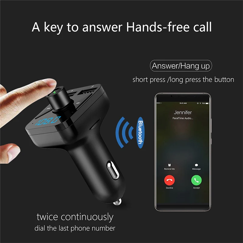 Автомобильный Bluetooth fm-передатчик цифровой дисплей Автомобильный аккумулятор дисплей напряжения Авто аксессуары XQ-171