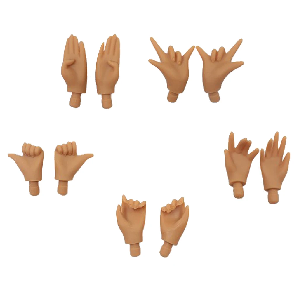 5 Pairs High Quality Hands DIY Making for 12inch RBL Neo Blythe  Pullip Dolls Accessories