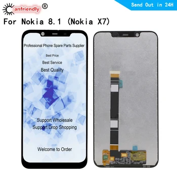 

6.18" LCD For Nokia 8.1 LCD Display Touch panel Screen sensor Digitizer Assembly for Nokia X7 lcd replacement parts 1080*2280