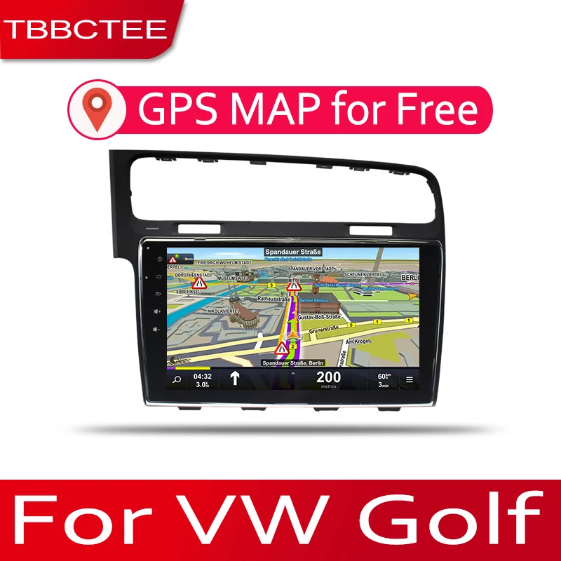 Perfect TBBCTEE Android 2 Din Car radio Multimedia Video Player auto Stereo GPS MAP For Volkswagen VW Golf 7 2012~2017 Media Navi 1