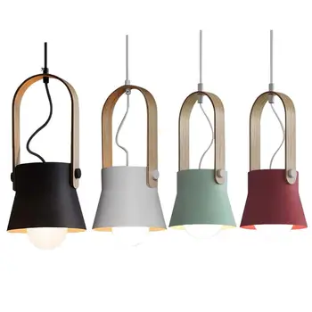 

Nordic Simple Restaurant Lamp Aisle Aluminum Chandelier Study Creative Bedroom Bedside Bar Macaron Chandelier