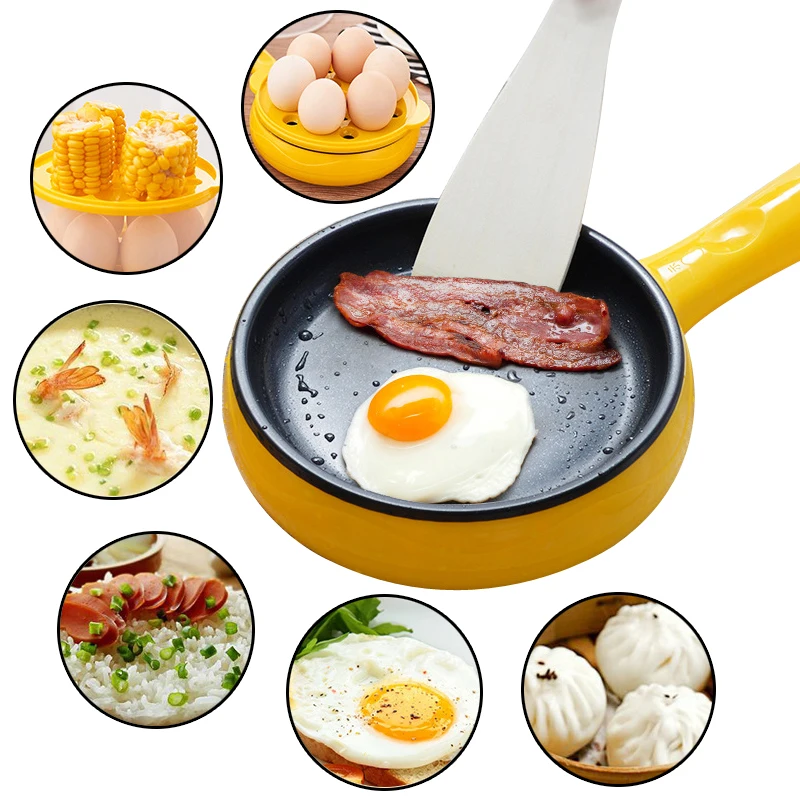 Multifunction Mini Household Egg Omelette Pancakes Electric Fried Steak  Frying Pan Non-stick Boiled Eggs Boiler Steamer Cooker - Egg Boiler / Egg  Steamer - AliExpress