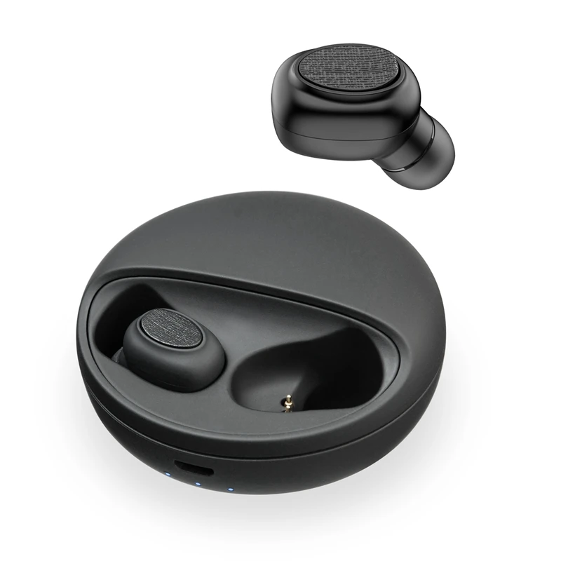 Беспроводная bluetooth-гарнитура, стереонаушники Tws, спортивные наушники с зарядным держателем для Ios, Android, телефона, черный пластик