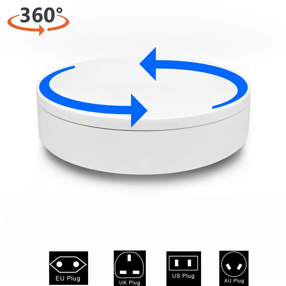 

20cm 220V Load 15kg Electric Turntable 360 Degree Automatic Rotating Photography Turntable Product Video Shooting Display Stand