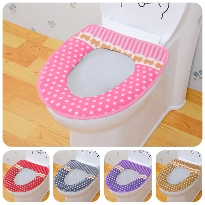Winter Toilet Seat Warmer Fleece Thick Soft Comfortable Baby Potty Seats Case Bathroom Accessory AIA99