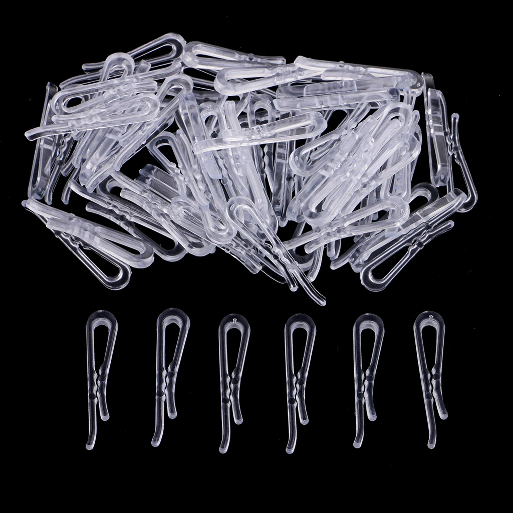 200Pcs 40*3mm Plastic Clip With Teeth For Dress Shirt Garment Packaging DIY | Дом и сад