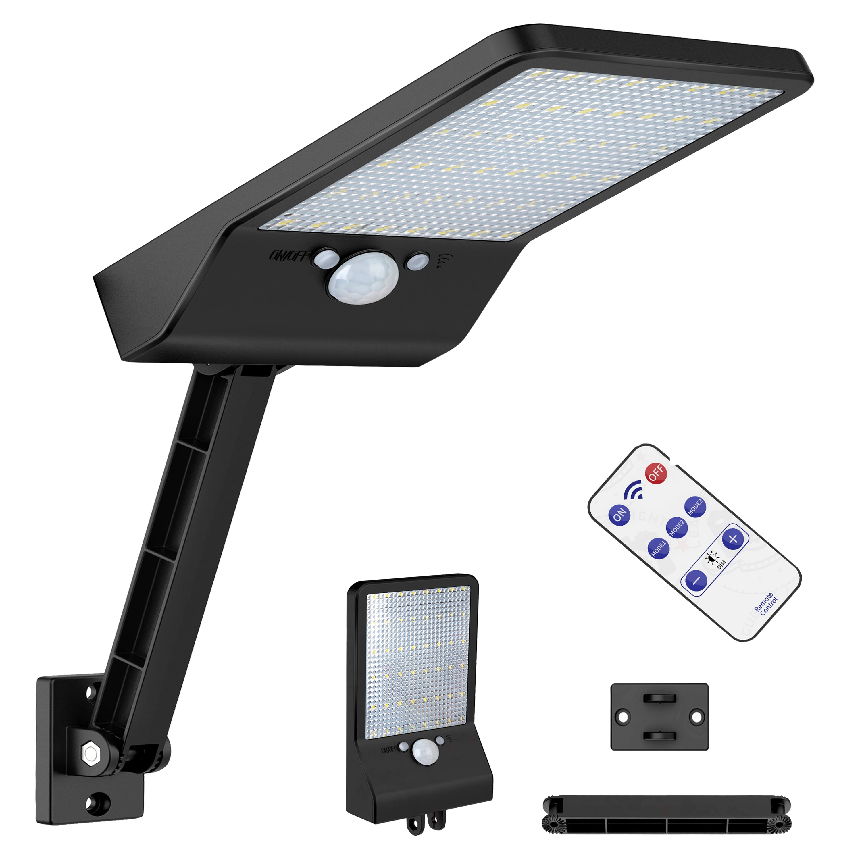 Upgraded 48 leds solar street wall Light Yard Garden flood Lamp Super Bright For Outdoor garage spot remote control |