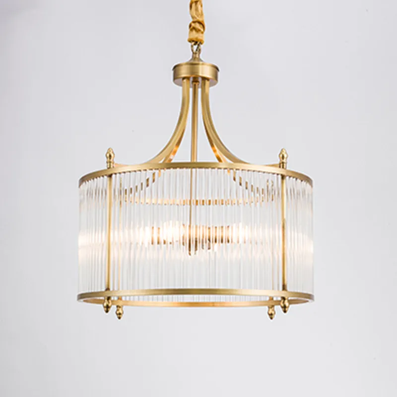 Американский современный декор медная светодиодная люстра E14 Lustre K9 Crystal Luminarias круглая светодиодная Подвесная лампа освещение класса люкс светильники