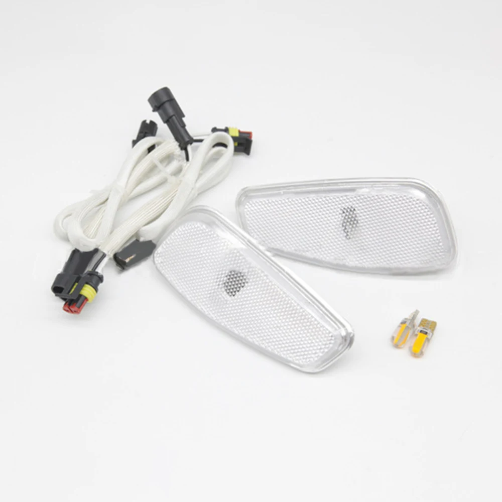 

Smoked Lens Amber Yellow LED Fender Side Marker Lights Turn Signal Lights Conversion Kit For Jeep Renegade 2014-2017