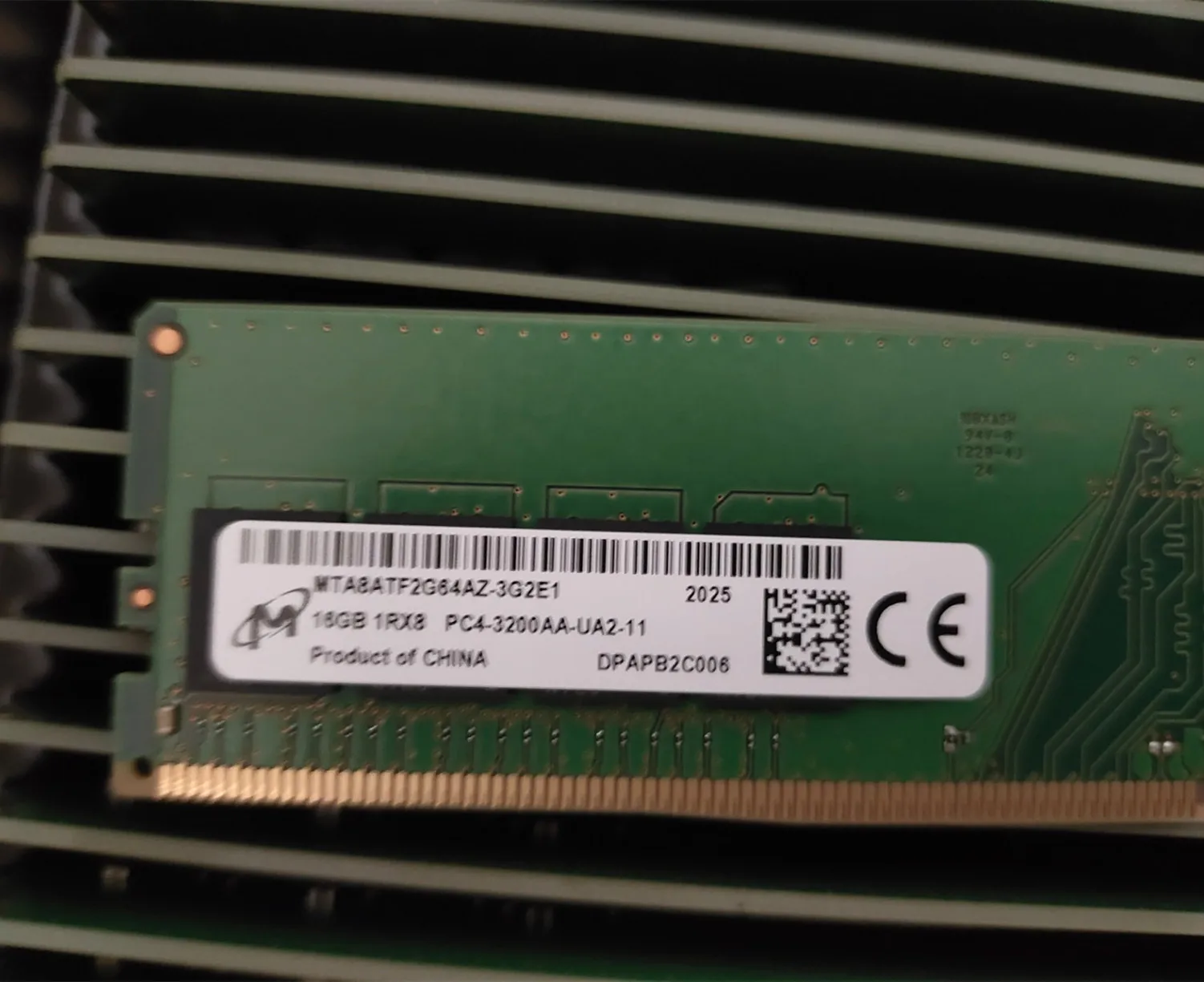 Micron DDR4 RAMs 16gb 3200MHz Desktop Memory DDR4 16GB 1RX8 PC4
