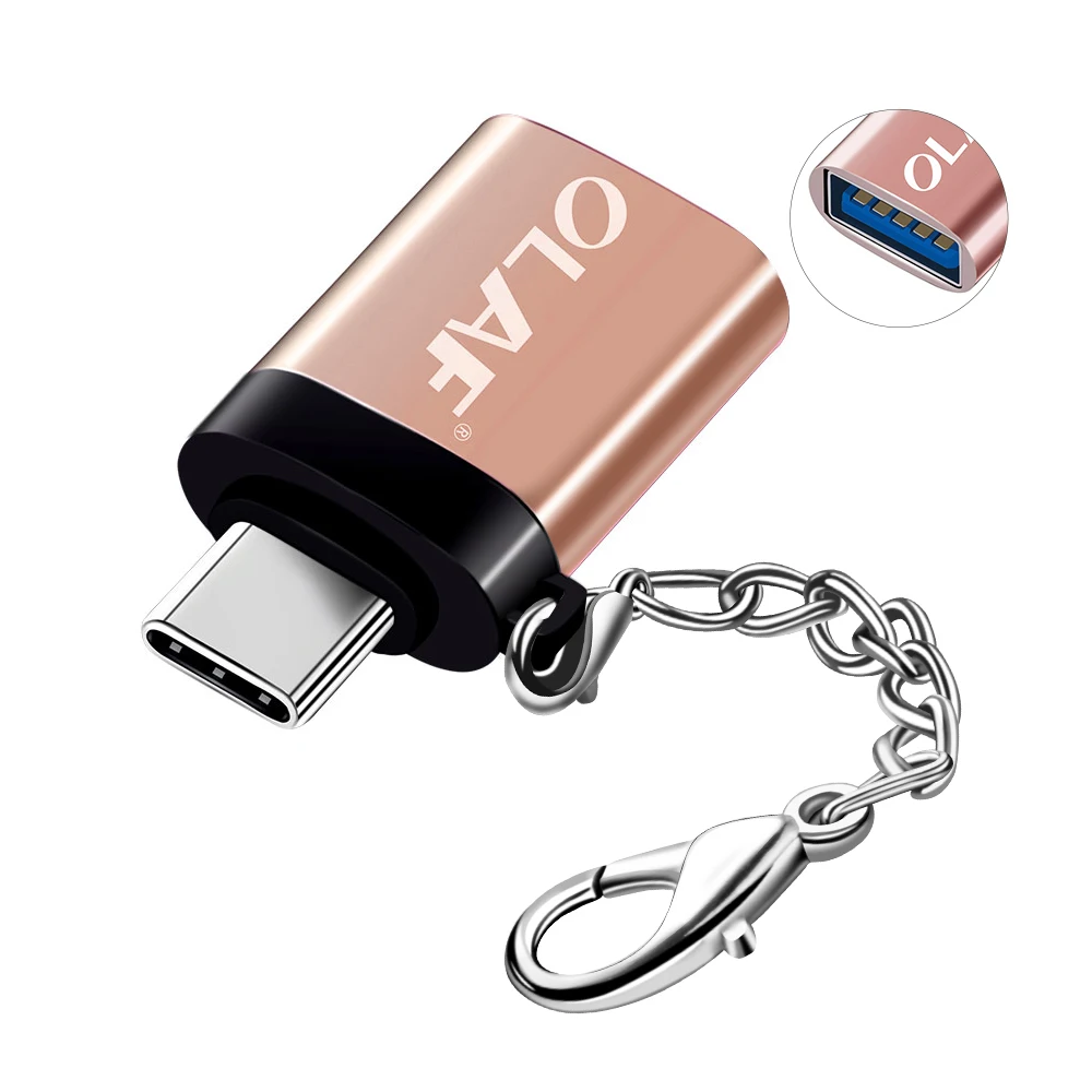 Gold Олаф USB C OTG type C к USB 3,0 OTG type-C адаптер конвертер кабель для samsung S8 S9 One Plus 6t 6 5t huawei Xiaomi type c OTG - Цвет: Gold