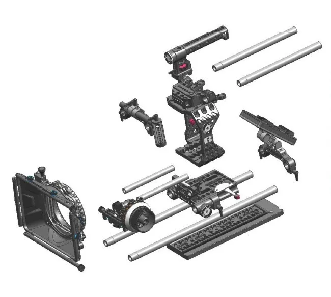 

Tilta camera rig for RED Scarlet-X / EPIC MB-T04 4*4 Carbon Matte box + FF-T03 Single Follow focus + Power supply Free shipping