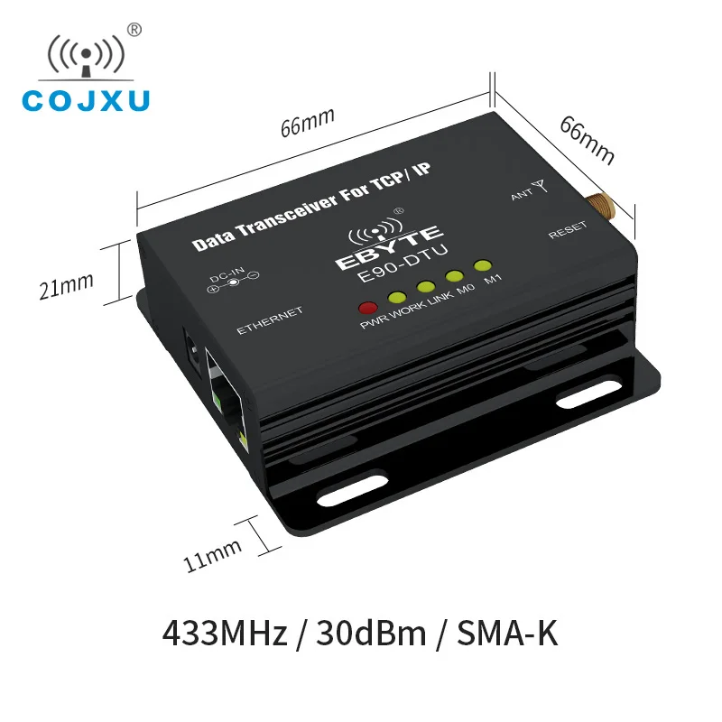 Ethernet LoRa 433 МГц 30 дБм 1 Вт фотоэлектрический беспроводной трансивер дальнего