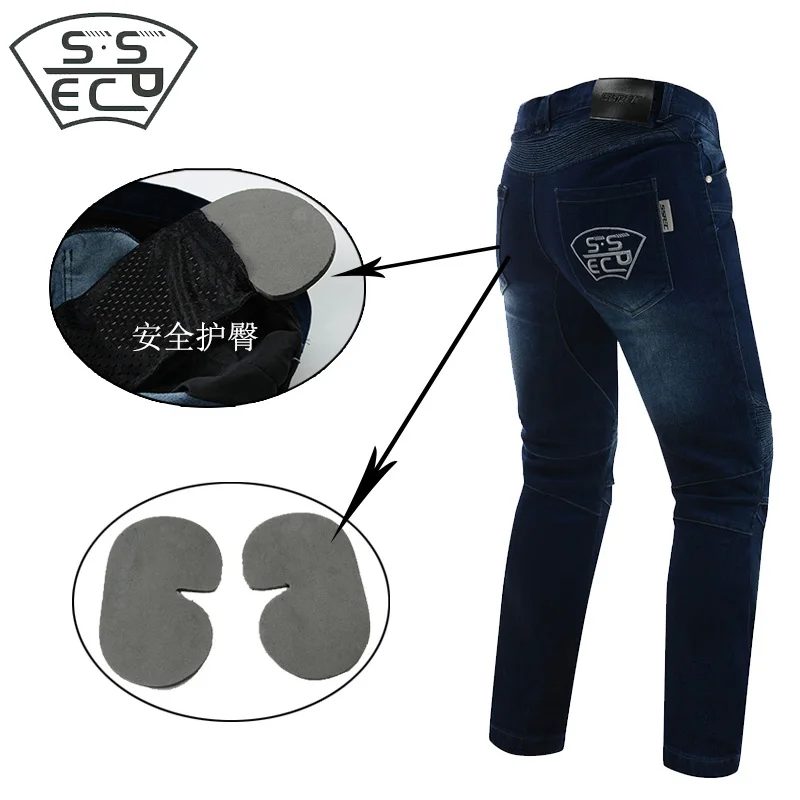 New high quality jeans for men, breathable motorcycle pants, racing pants, road protection, knee protection, spring and summer