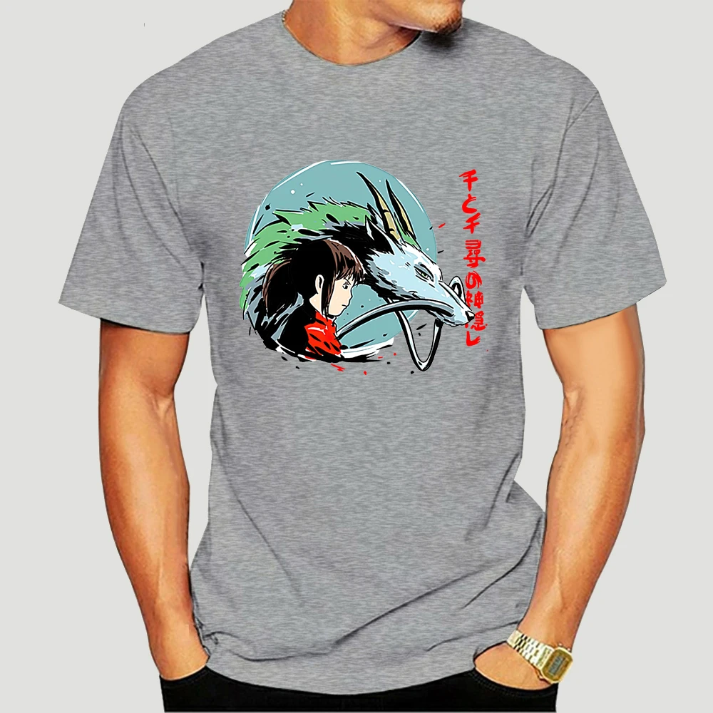 CHIHIRO AND HAKU GOKU SAIYAN T Shirt Men Print Cotton Short Sleeve Custom T-Shirt Vogue Summer Top Anime Printed Men 1310F