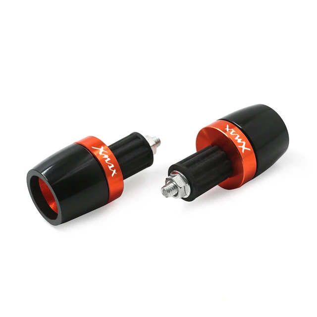 Tappi Manubrio Yamaha X-Max 400 2017-2018 - In Lega Alluminio CNC, Neri, Per Manubri 7/8 22mm - Foto 2