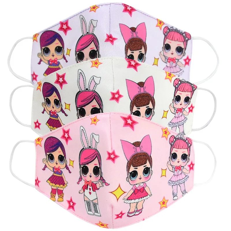 

2020 Washable Earloop Cotton Mouth Mask Adult Kids Cute Cartoon Anti Dust Anti Pollution Reusable Face Mask for Boys Girls