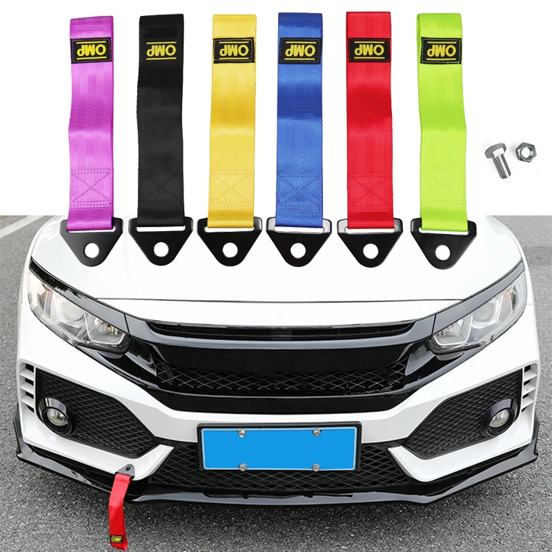 26cm Tow Strap,Universal Racing Car Tow Strap/tow Ropes/Hook/Towing Bars Without Screws and Nuts Green 