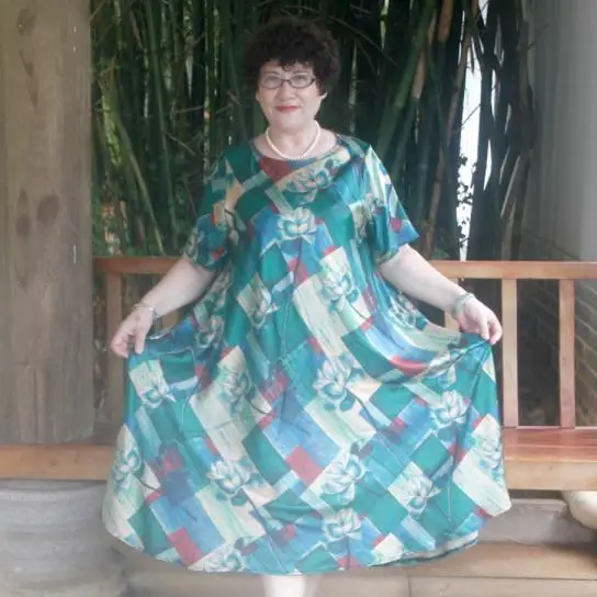 Женское летнее свободное платье для среднего возраста одного размера плюс vestidos mujer DJ509