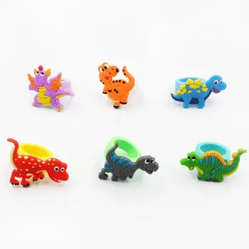 

6pcs Colourful Forest Party Dinosaur Party Rubber Ring Birthday Party Decoration Adult Baby Shower Decorations Favors Supplies