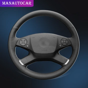 

Auto Braid On The Steering Wheel Cover for Mercedes Benz E-Class W212 E 200 260 300 2009-2013 Interior Car Steering Wheel Cover