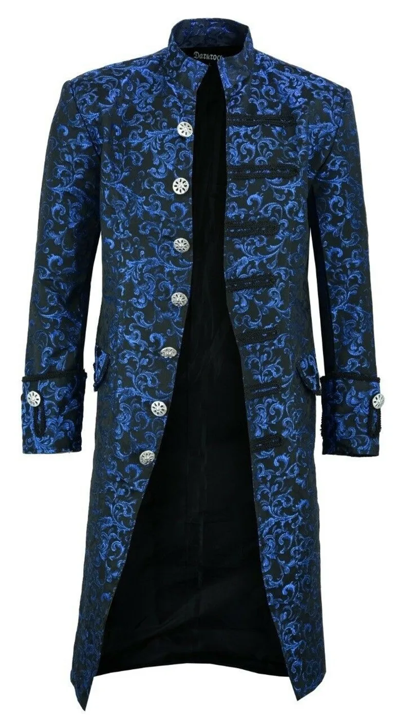Модное мужское пальто в стиле стимпанк, Осеннее и зимнее Новое однотонное высококачественное Мужское пальто в стиле стимпанк, роскошное пальто