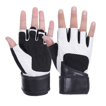 

ABZB-Fitness Gloves Half Finger Men And Women Non-Slip Breathable Wear Weightlifting Dumbbell Equipment Sports Equipment Long Wr