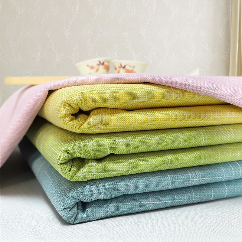 

Fabric material Solid linen fabrics upholstery fabric for sofa curtain decorative