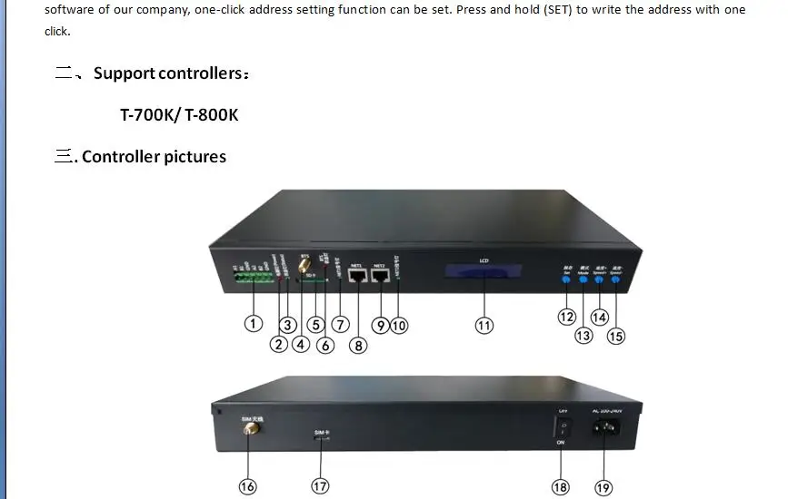 XB-808-A; Светодиодный контроллер master pixel; может переносить до 160000 пикселей или 60 контроллеров slaver(T-500K/T-700K/T-780K