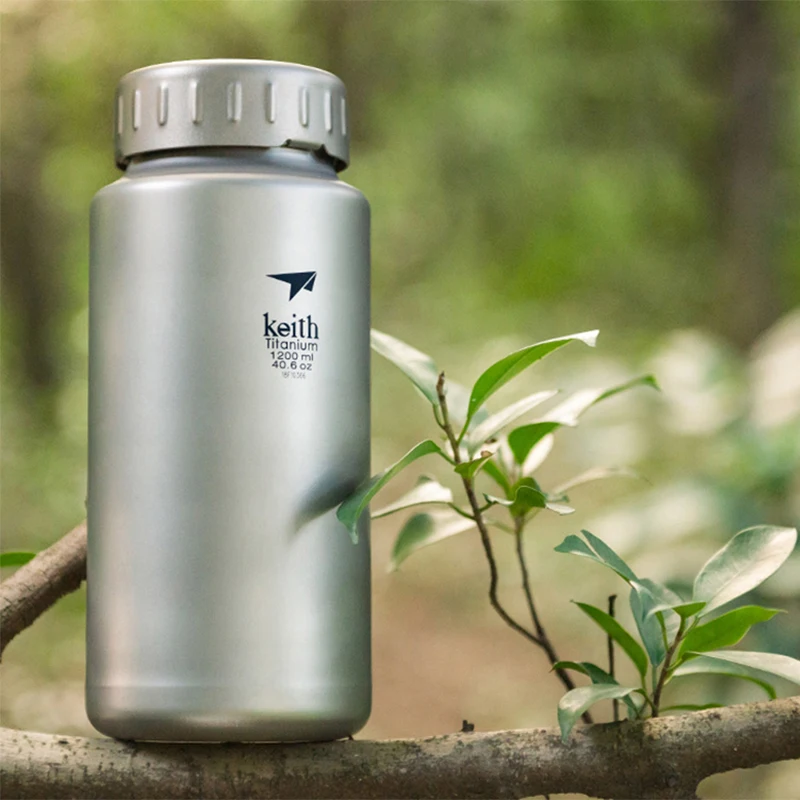 Титановая бутылка Keith большая емкость не резьбовой чайник широкая с чайником 900