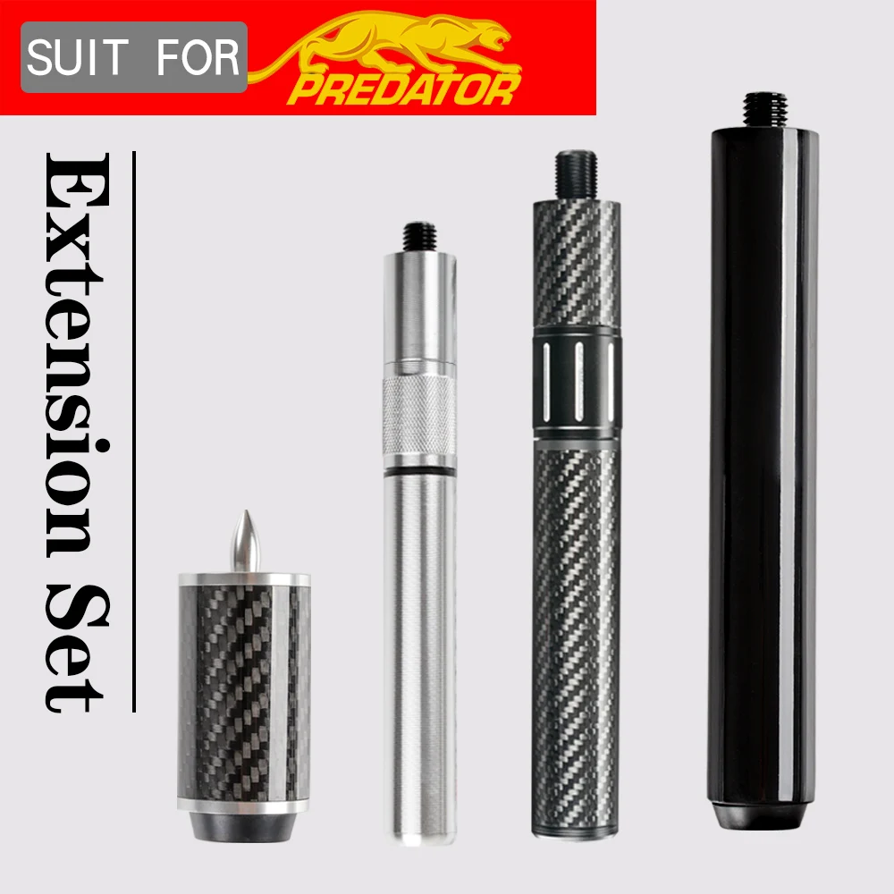 Carbon Fiber Billiards Extension Solid Wood Durable Non Slip Cue