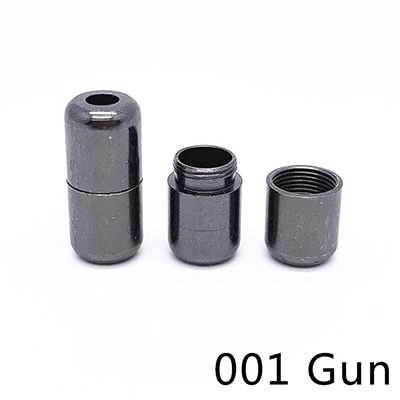 001Gun Meetee 10 шт. 18 мм металлические соединительные застежки шнурок замок DIY шнур для шляпы конец костюм стоппер крюк аксессуары DS011 - Цвет: 001Gun