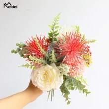 Красное море, искусственный букет невесты, роза, свадебный букет для невесты, свадебные цветы, свадебный букет, аксессуары для свадьбы
