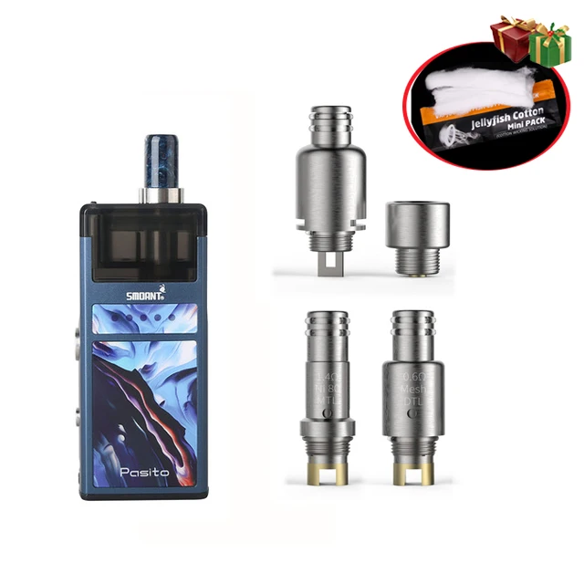 blue-RBA Smoant Pasito стартовый набор Pod Vape ручка 1100 мАч ремонтопригодная pod система 3 мл распылитель MTL DTL Vape комплект vs Orion DNA Jester - Цвет: blue-RBA