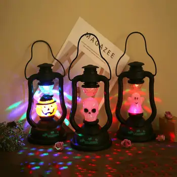 

Portable LED Colorful Halloween Lamp Household Decor Pumpkin Ghost Skull Parties Events Celebrations Role-Playing Lights