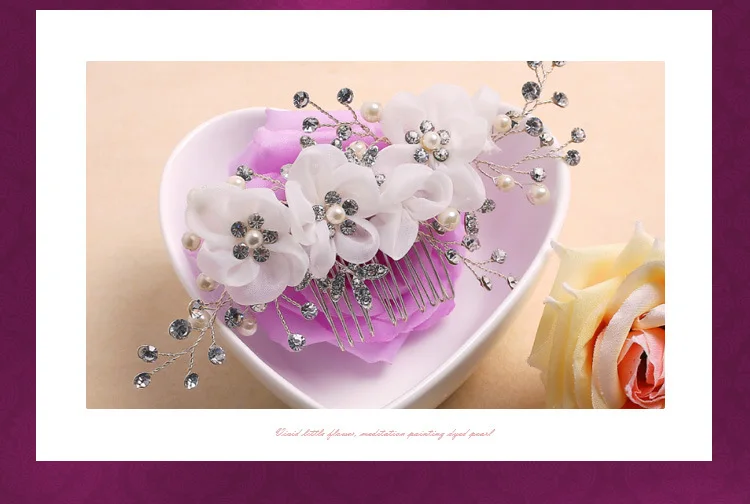 S802 Or Origional Design Side Clip Grenadine Fabric Handmade Bride Headdress Wedding Accessories Two-color