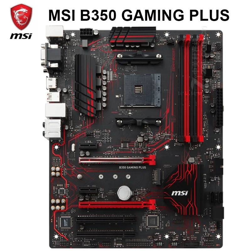 Разъем AM4 MSI B350 GAMING PLUS материнская плата DDR4 64 Гб AMD RYZEN M.2 оригинальная десктопная SATA