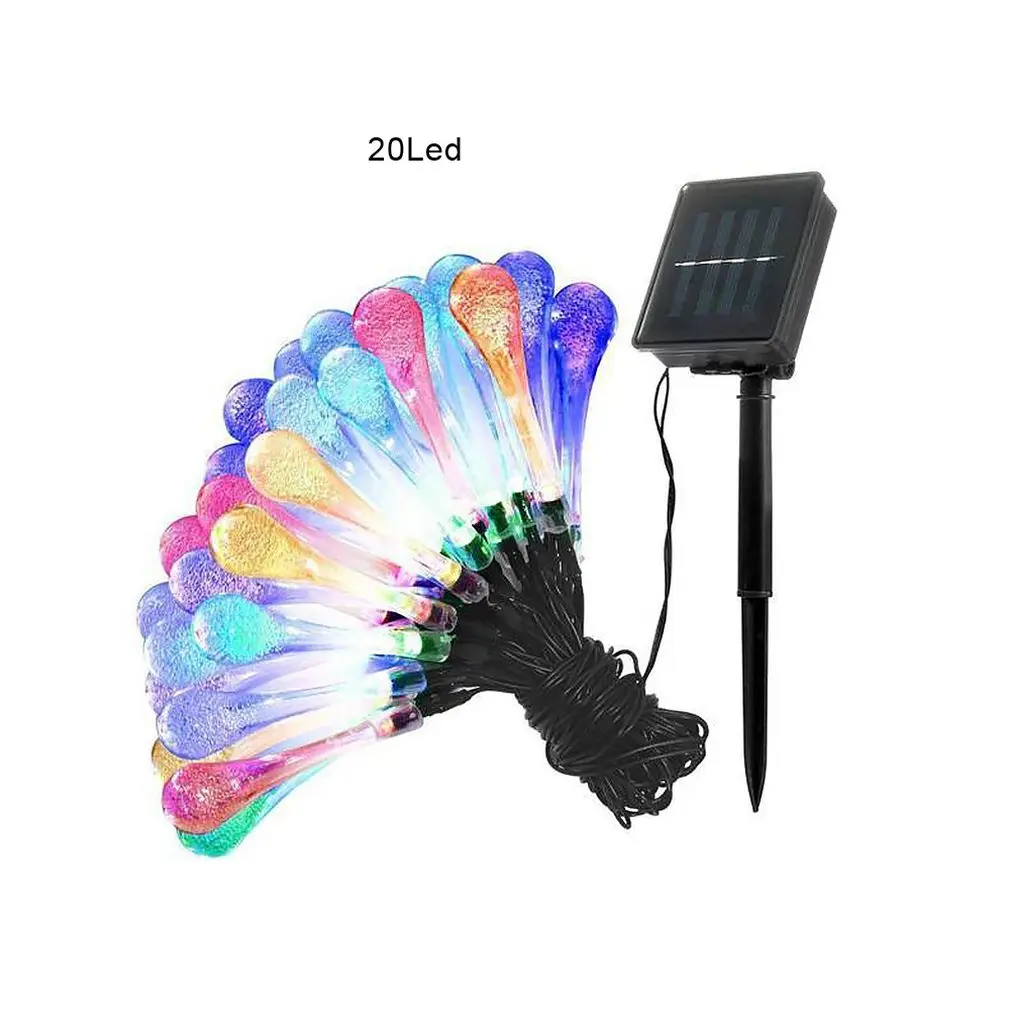 Hot 20Led30Led Solar Water Drop Shape String Christmas Day Decoration Lights Outdoor Waterproof Light Professional | Лампы и освещение