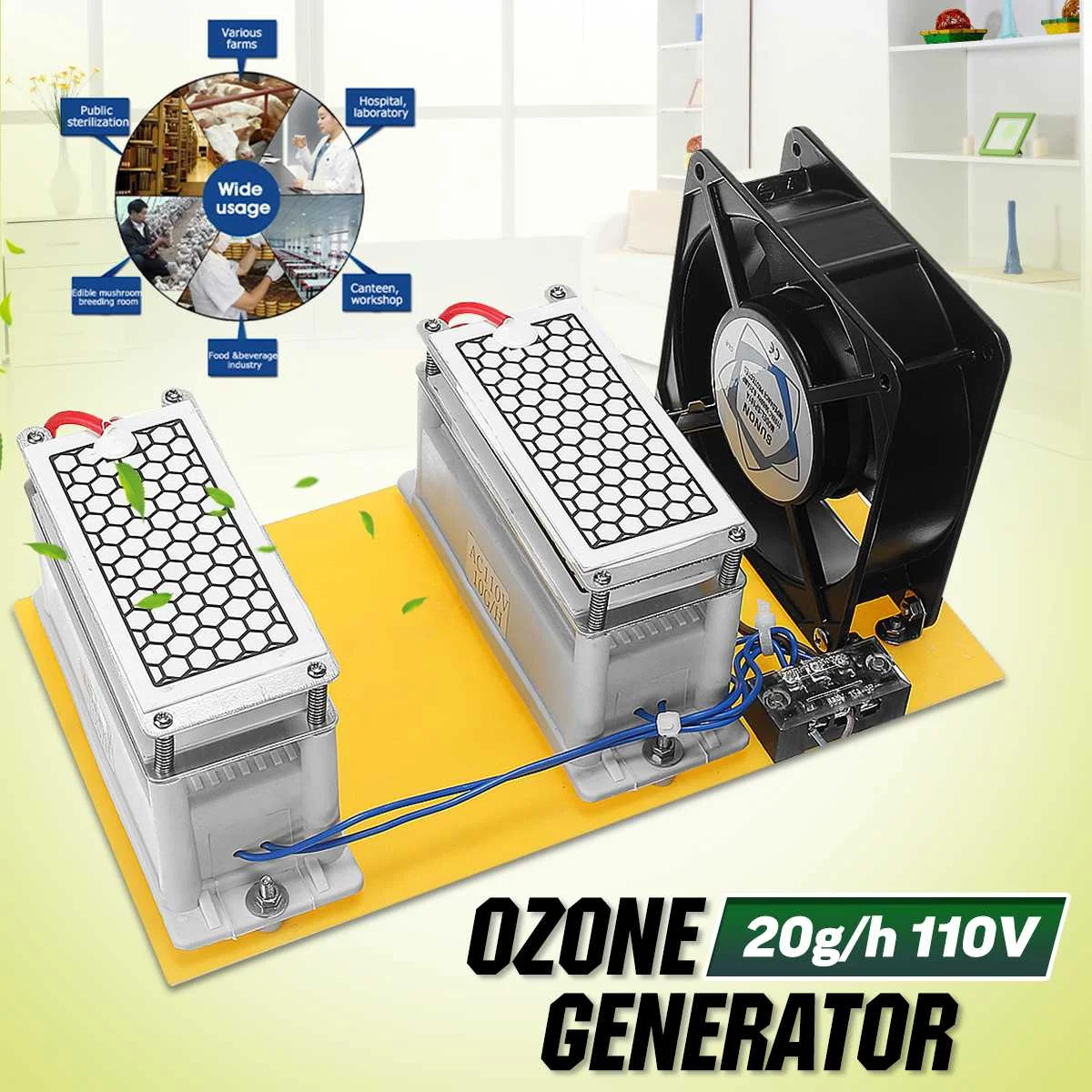 

Becornce Ozone Generator 110V 24g/h Ozone Machine Air Purifiers Cleaner Formaldehyde Disinfection Machine Home Car Commercial