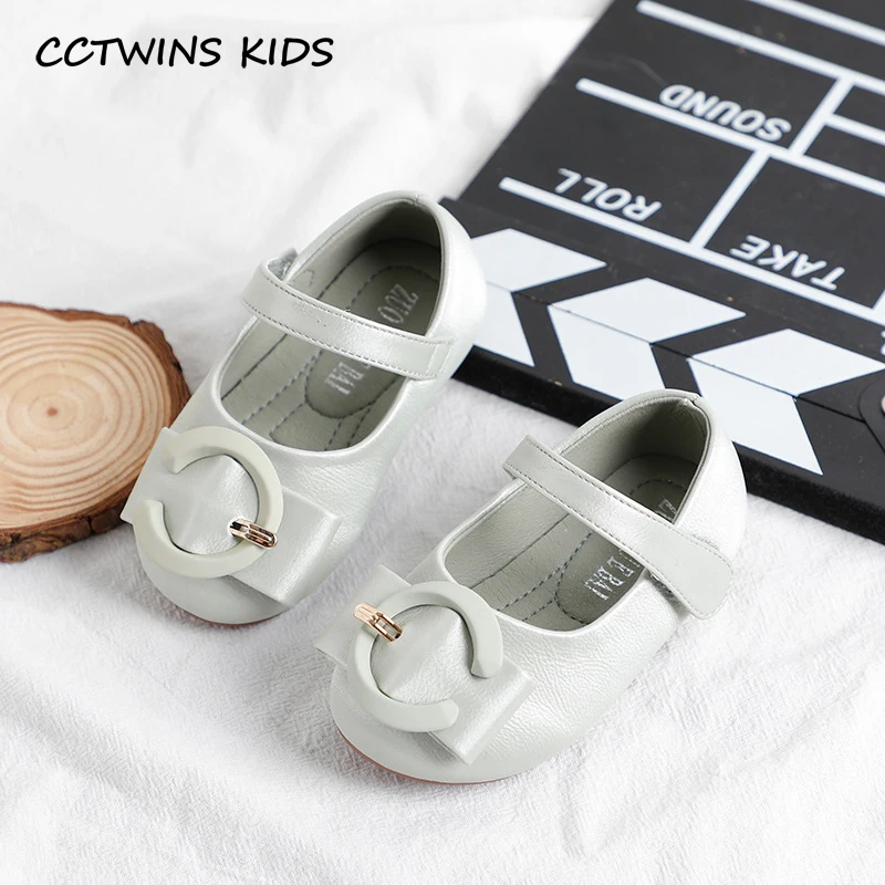 Зеленый CCTWINS/детская обувь; коллекция года; сезон весна; детская обувь с бантом; мягкая обувь принцессы для маленьких девочек; модная Милая обувь Mary Jane на плоской подошве; GM2534 - Цвет: Зеленый