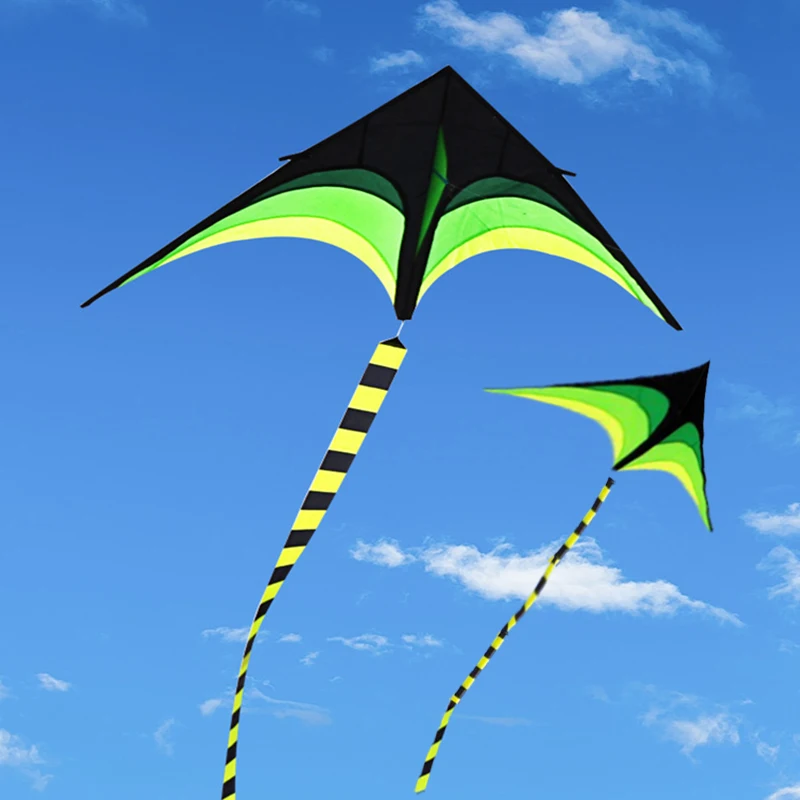Bag RipStop Nylon Material Kids Kite Delta Kite 2-tails line on handle 