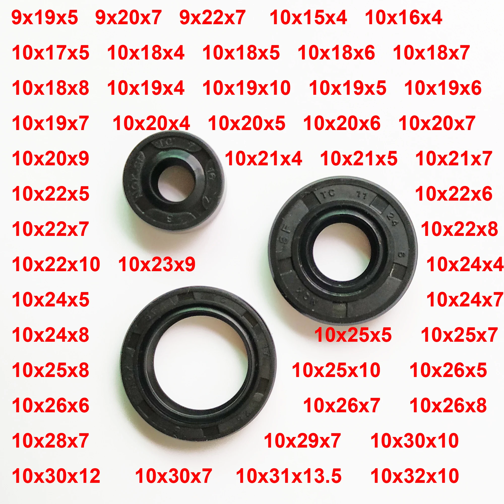 X AUTOHAUX Guarnizione in gomma TC per albero olio, 12 mm x 24 mm x 7 mm
