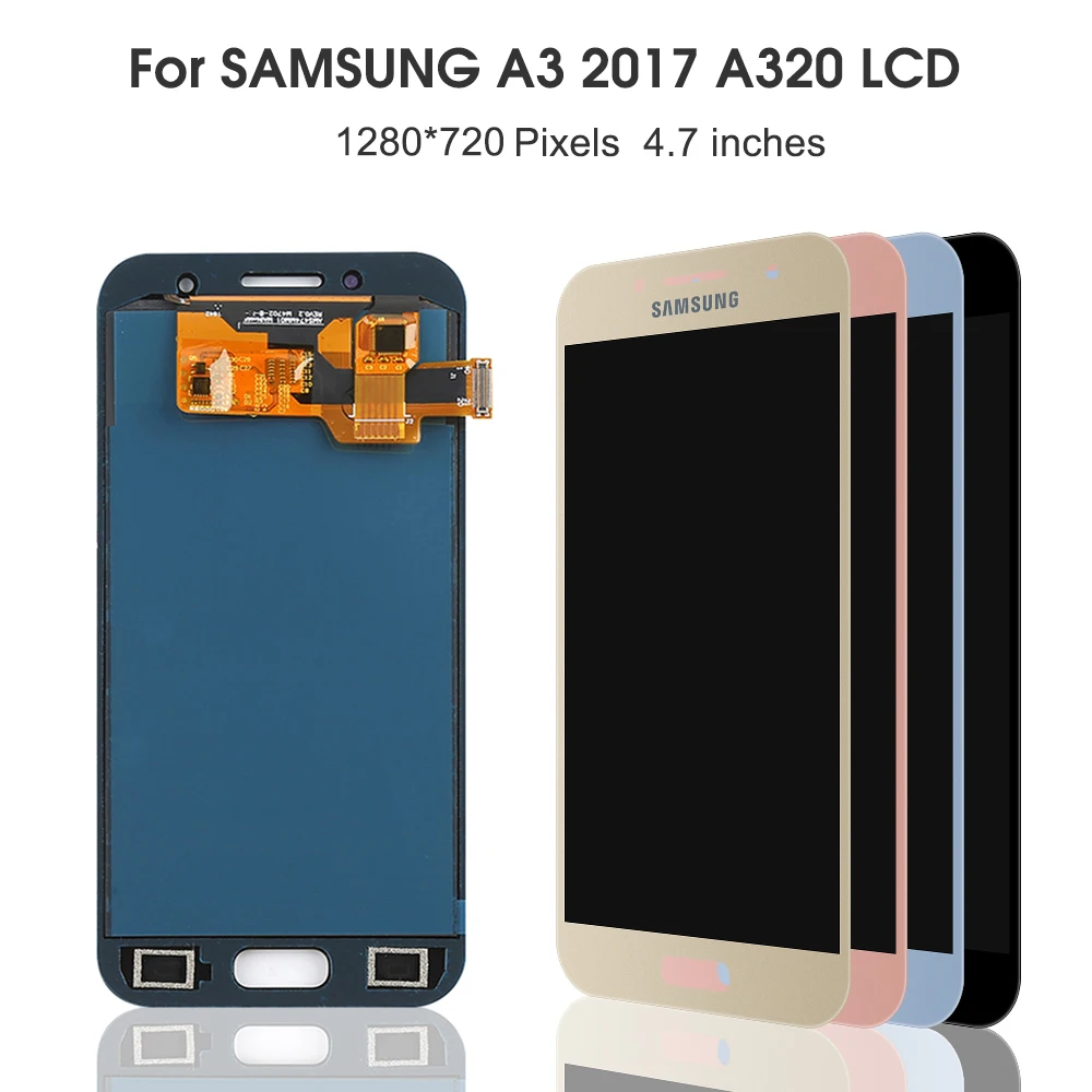 Ceny Do Samsung Galaxy A3 2017 LCD A320 SM A320F A320M A320Y wyświetlacz LCD montaż digitizera ekranu dotykowego dla A3 A320 ekran LCD