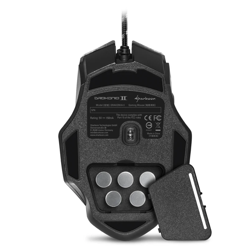 Мышь Sharkoon Drakonia II Black оптическая проводная 15000 dpi USB подсветка RGB цвет: черный|Мыши| |