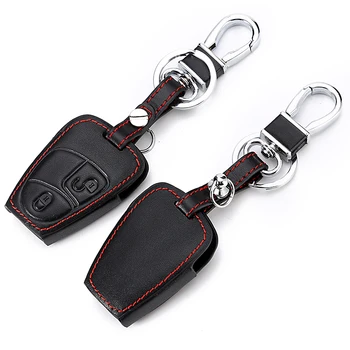 

Genuine Leather Car Key Case Key Cover For Mercedes Benz A Class W169 B C E S R C200E 260L Glk300 accessories AMG W212 W124