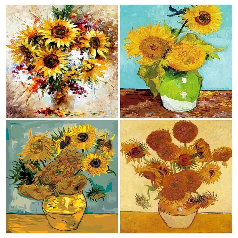 Pinturas em telas  Canvas painting designs, Sunflower painting, Small  canvas art